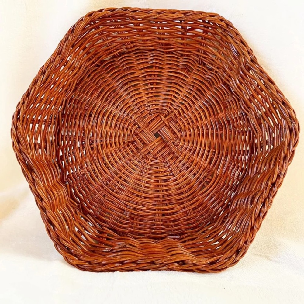 Wicker Boho Vintage Basket Rattan Tray Catch All